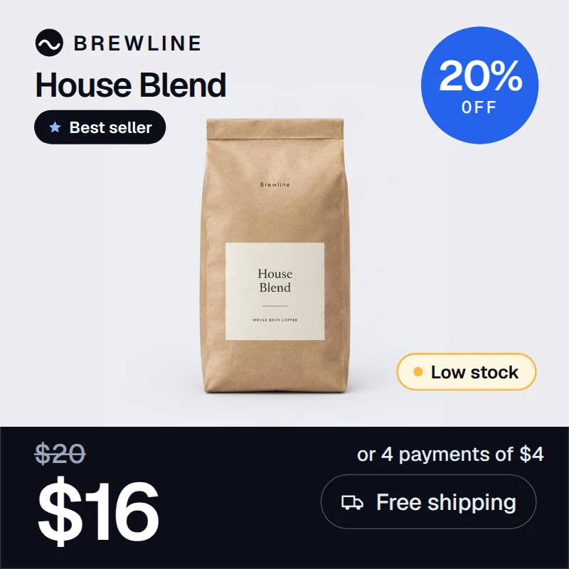 Coffee beans dynamic ad