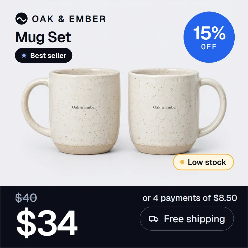 Mug set dynamic ad