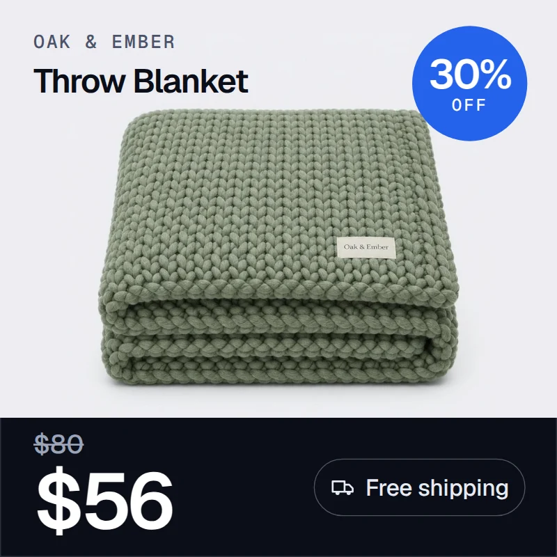 Throw blanket dynamic ad