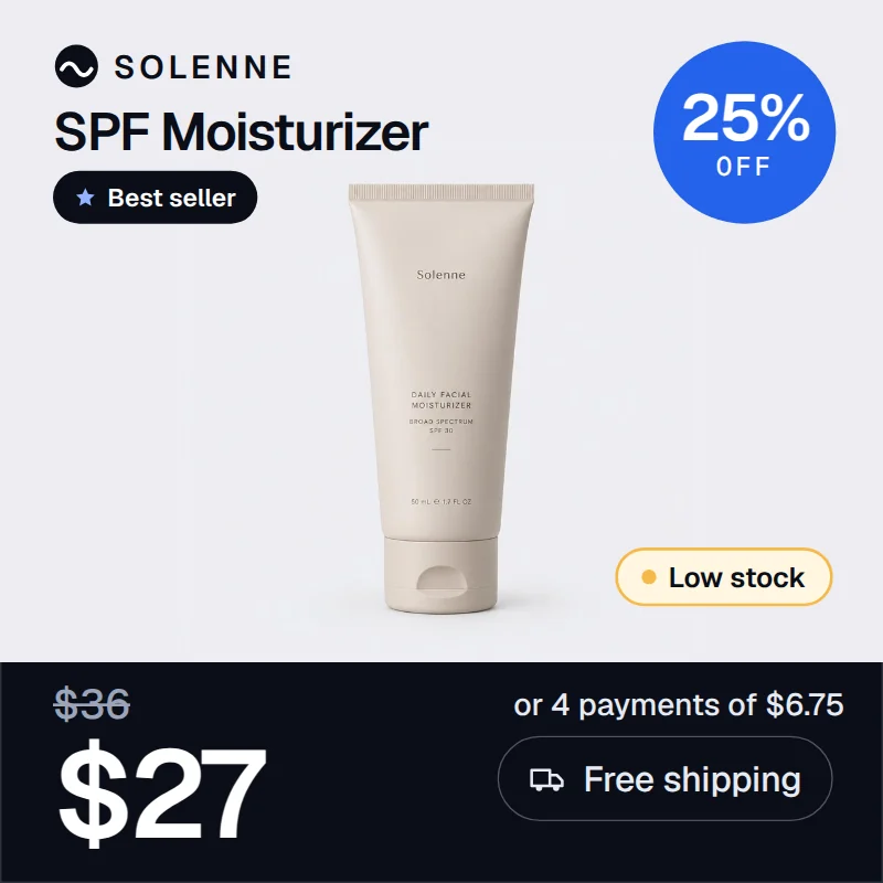 SPF moisturizer dynamic ad
