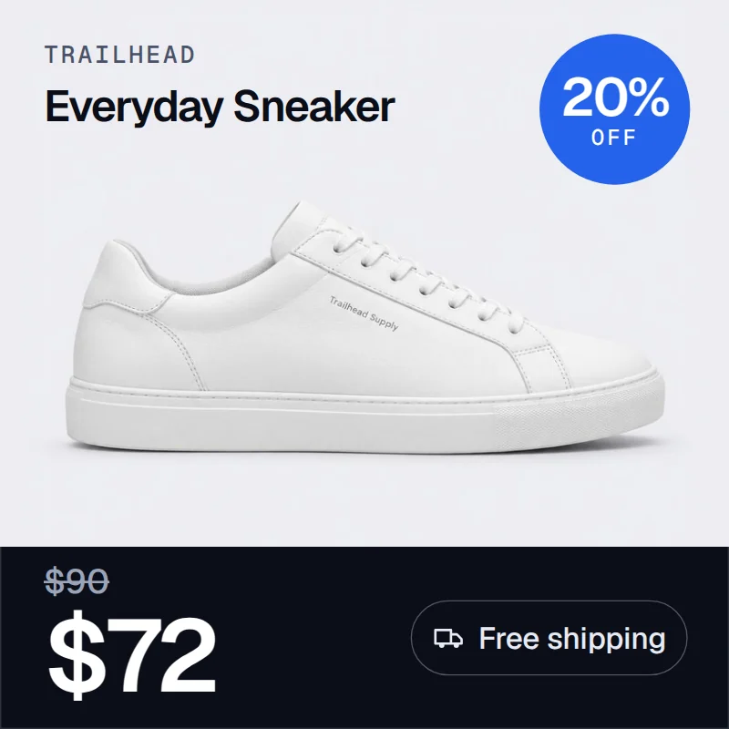 Sneaker dynamic ad